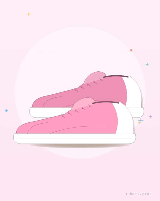 Glitter Sneakers — Pink